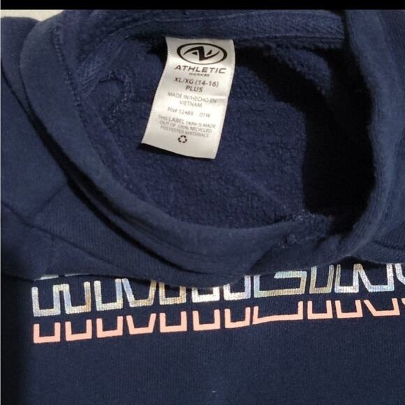 Girls hoodie by athletic works, navie blue size XL plus - Picture 2 of 4